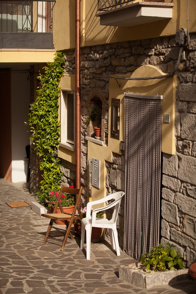 The entrance to a home on a lane off of the main road of San Pietro in Valle.